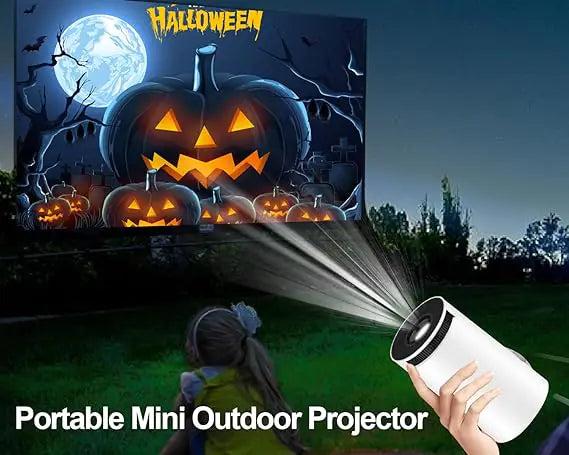 Mini Projector 4K 1080P Support, Portable Projector WiFi6 BT 5.0 Android 11, Smart Projector Auto Horizontal Correction, 180° Rotatable Outdoor Movie Projector Compatible with Phone - NXTqEHUpRcpAzGt