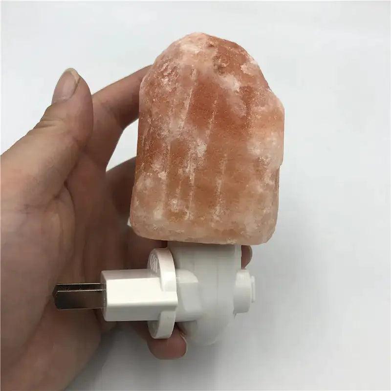 Himalayan Salt Lamp Natural Crystal Hand Carved Night Light Home Decor Air Purifying with Plug Release negative ions Warm white - VJHcDYXKmINCs4v