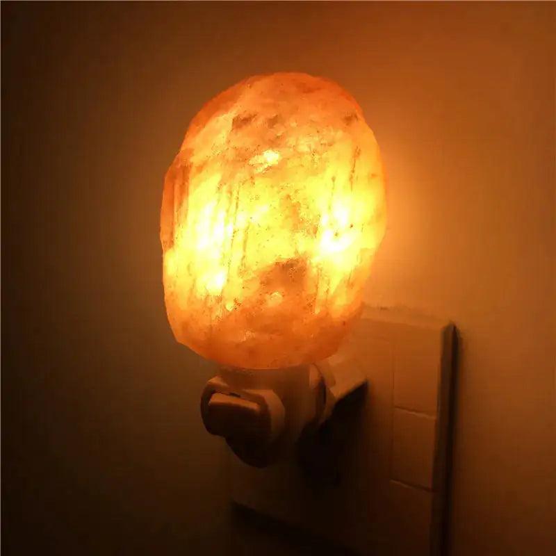 Himalayan Salt Lamp Natural Crystal Hand Carved Night Light Home Decor Air Purifying with Plug Release negative ions Warm white - gJWeTCRtTLpSGq3