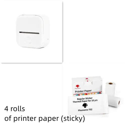 Portable Mini Thermal Label Printer Home Photo Printer Student Wrong Question Printer Bluetooth Mini Label Printer Price Tag - rGVOmSAkU2b4F2R